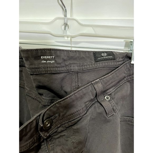 Adriano Goldschmied The Everett Slim Straight Gray Pants -‎ Size 38x34 - Picture 3 of 6